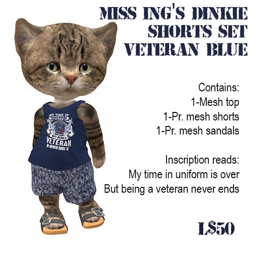 Miss Ing's Dinkie Short Set Veteran Blue