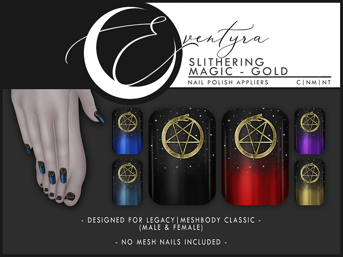 Eventyra - Legacy Nail HUD - Slithering Magic - Gold