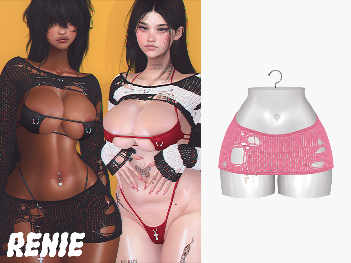 RENIE : NIKI SKIRT - PINK