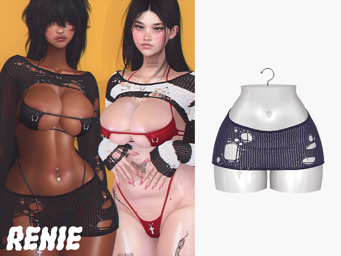 RENIE : NIKI SKIRT - PLUM
