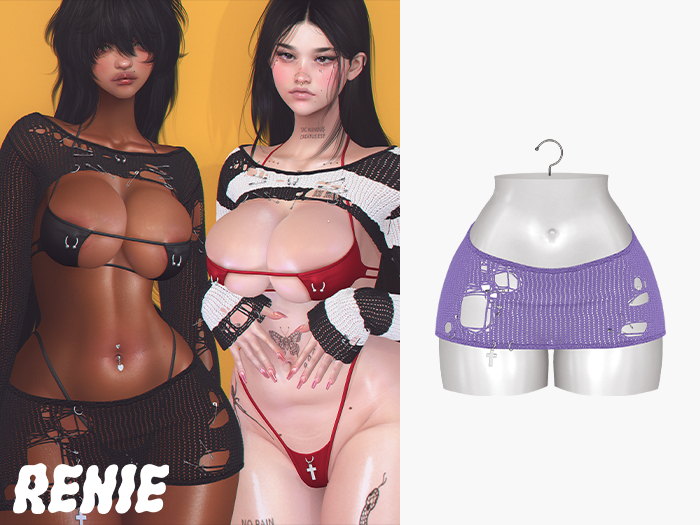 RENIE : NIKI SKIRT - PURPLE