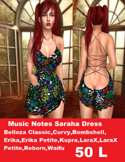 Music Notes Dress-Sahara-2025