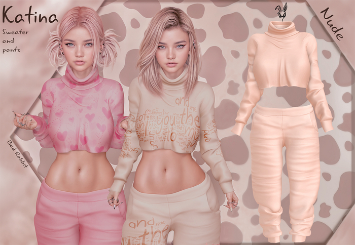 .:Bad Rabbit:. Katina Sweater and Pants Nude