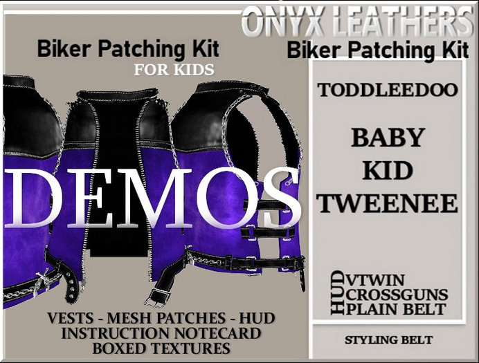 Demos for Purple Patch Kit for Toddleedoo Straps Version