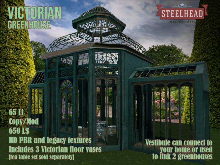 STEELHEAD VICTORIAN GREENHOUSE