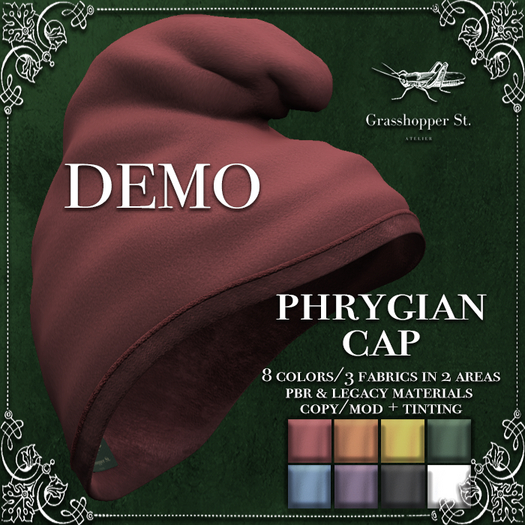 Grasshopper St Phrygian Cap DEMO