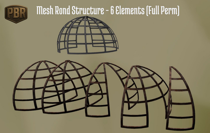 Mesh Rond Structure - 6 Elements (Full Perm)