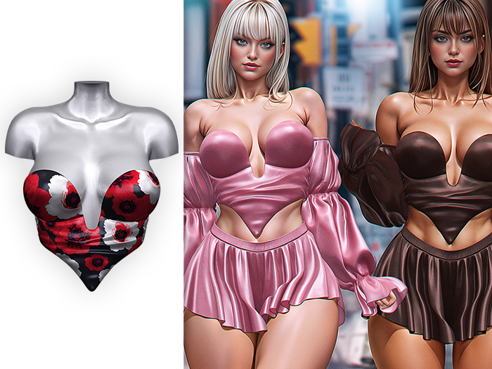 BONNICCI - Amber Top (Dark Floral)