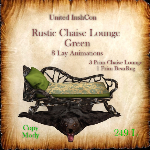 *UI* Rustic Chaise Lounge Green v