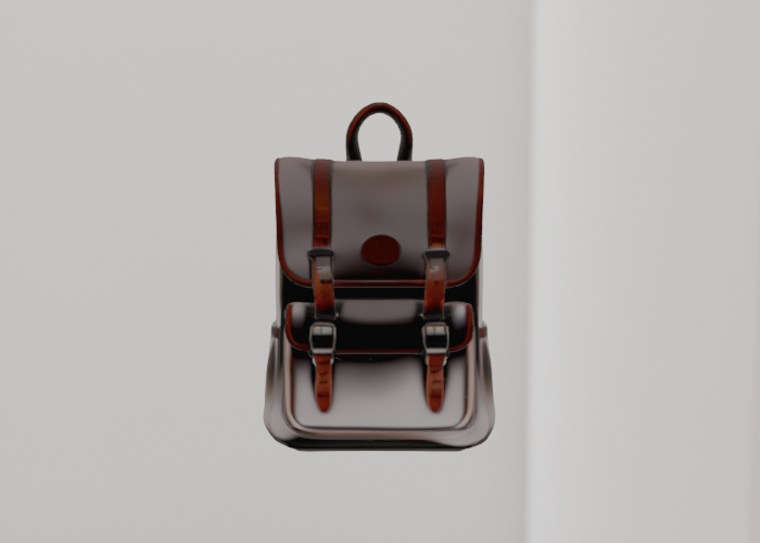 backpack with a leather handle on it - full permission