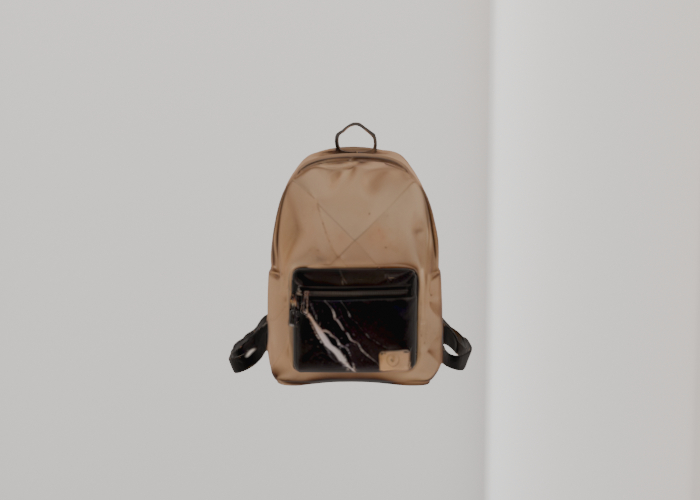 backpack with a marbled design on it - full permission