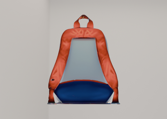 backpack with a pink and blue color - full permission