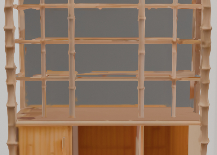 bamboo shelf with shelves and shelves - full permission