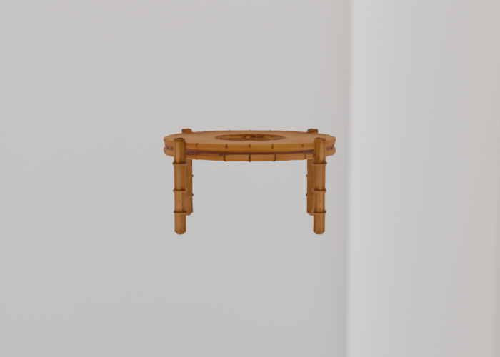 bamboo table with a hole in the middle - full permission