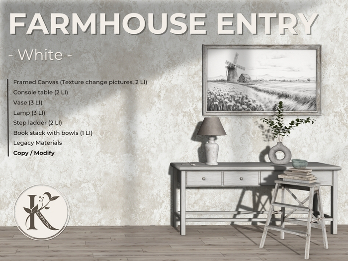 KOPFKINO - Farmhouse Entry Set - white