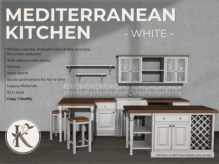KOPFKINO - Mediterranean Kitchen Set White