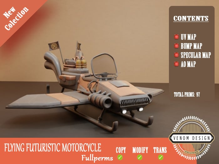 Flying Futuristic Motorcycle | Fullperm