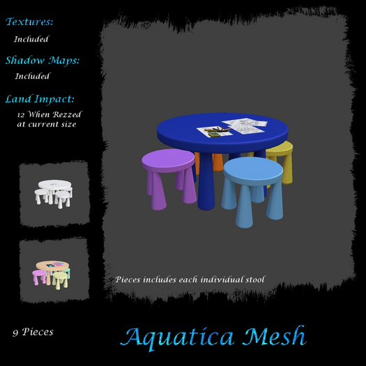 Aquatica Mesh - AMEE20250412 Kids Table & Stool Set