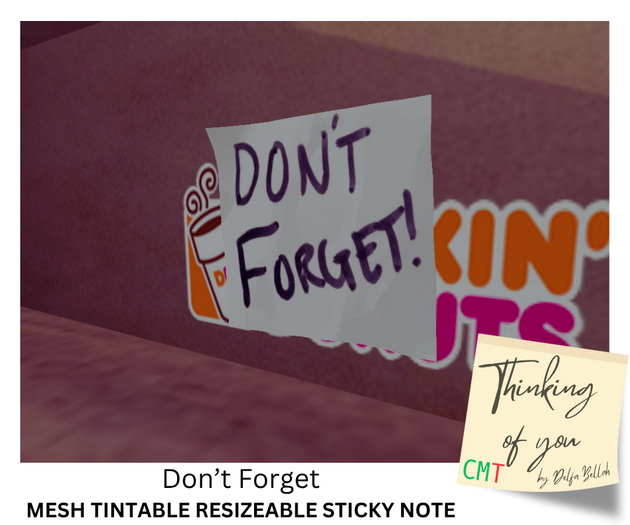 DON'T FORGET - Thinking of You Sticky Note