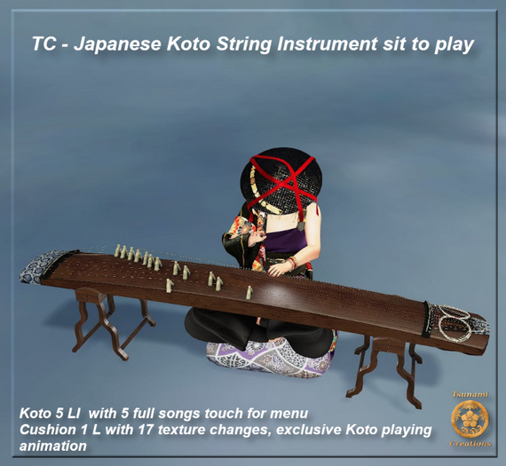 TC - Japanese Koto String Instrument sit to play