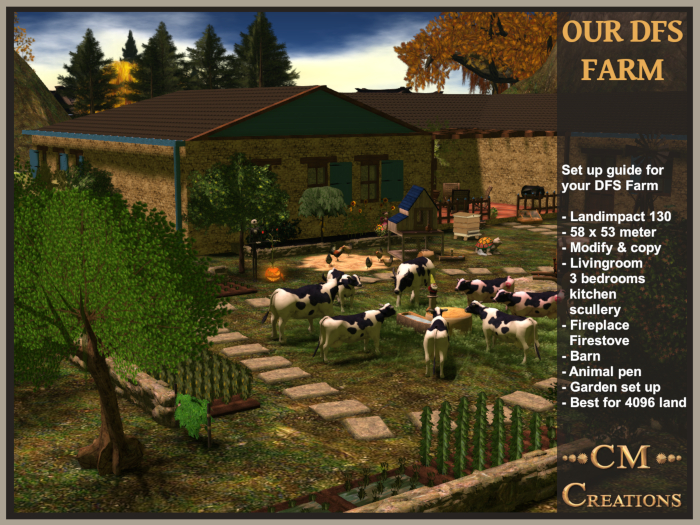 ! CM Creations, Our DFS Farm - comes with easy set up guide for your DFS Farm