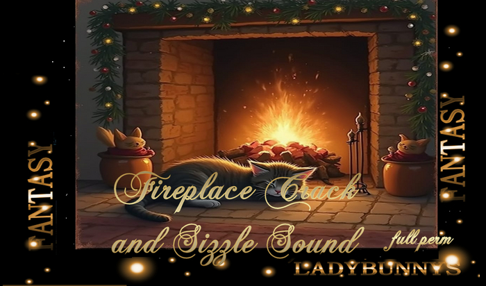 Bunny's Sounds-Fireplace Crack and Sizzle Sound 30 sec-full perm sound