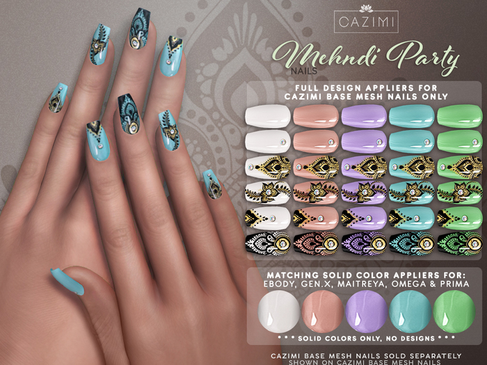 :CAZIMI: Mehndi Party Nails