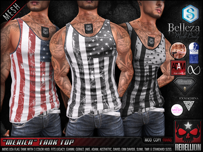 = REBELLION = "MERICA" TANK TOP [PROMO]