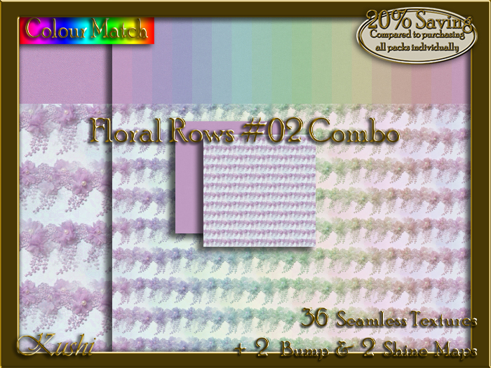 Floral Rows #02 COMBO Texture Bundle