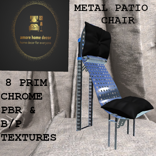 AMORE METAL PATIO CHAIR CHROME
