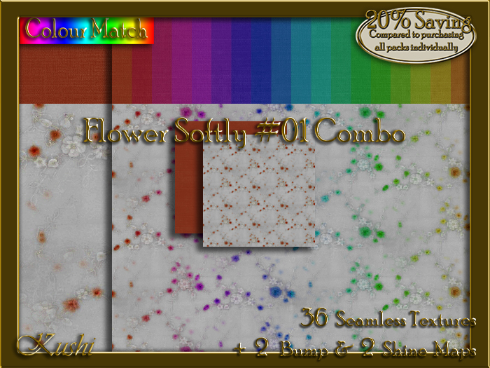 Flower Softly #01 COMBO Texture Bundle
