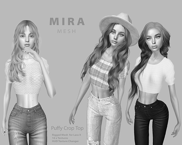 M I R A Mesh - Puffy Crop Top DEMO