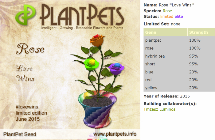 PlantPet Seed [Rose *Love Wins*]