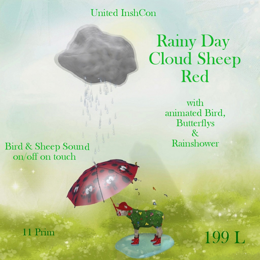 *UI* Rainy Day Cloud Lamb Red v