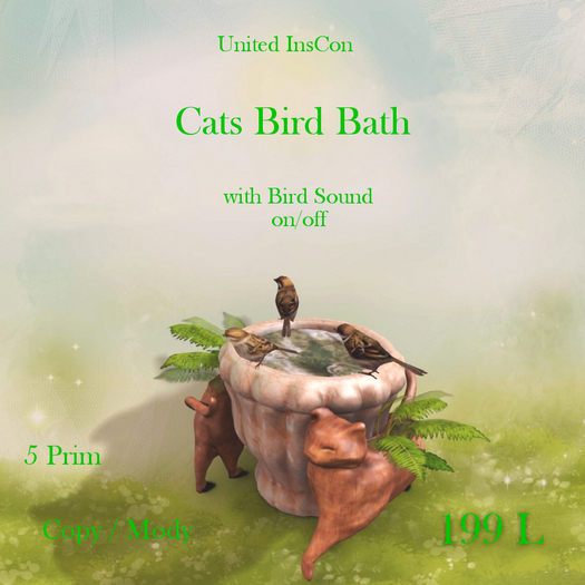 *UI* Cats Bird Bath v
