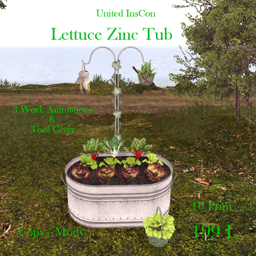 *UI* Lettuce Zinc Tub v