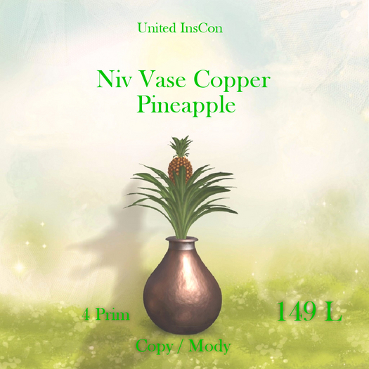 *UI* Niv Vase Copper Pineapple v