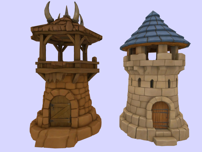 Set of 2 Watchtower Prop FULL PERM
