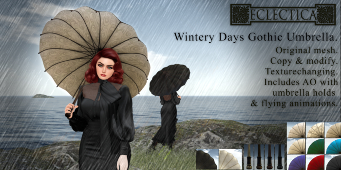 Eclectica- Wintery Days Gothic Umbrella
