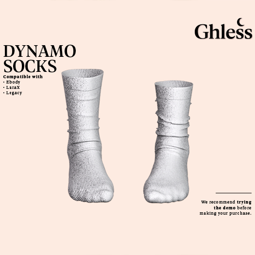Ghless. Dynamo Socks - White