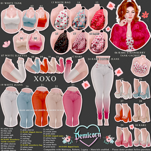 30. RARE - XOXO - DIPPED HEELS  - DEMICORN