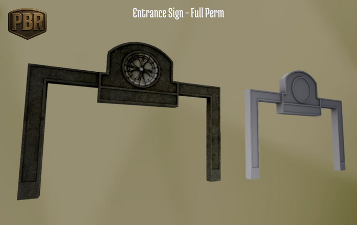 Mesh Entrance Sign 6 impact Full perm