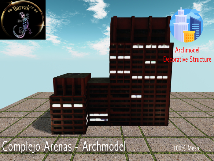 Barvak™ - Edificio Omega  Archmodel -  Decoration only - 100% Mesh