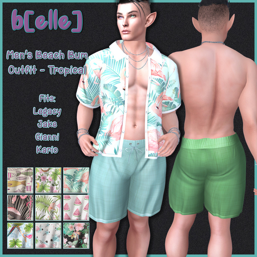 DEMO_b[ELLE] Men's Beach Bum Outfit Tropical