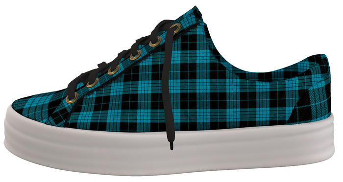 <7w> Bobbie Sneaks - Quinn Teal Plaid ~Maitreya Lara, LaraX, Reborn, Legacy~