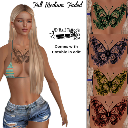 Chest Butterfly Tattoo – BOM 
