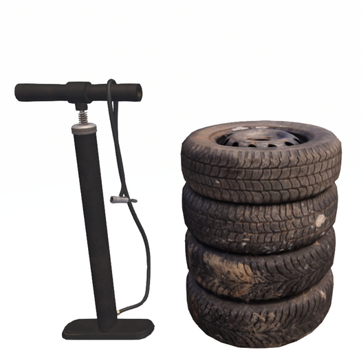 .:shamhat:. old tires & pump