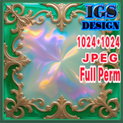 Green Opalescent Tile Texture -  Full Perm