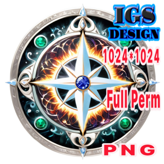 Full Perm PNG Texture - Silver Shield With Star And Crystals