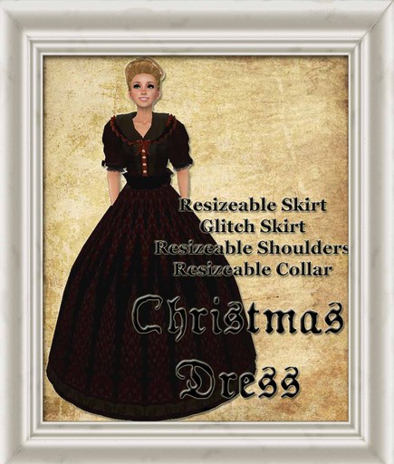Shabby Chic Christmas Vintage Victorian Ballroom Gothic Western  Dress